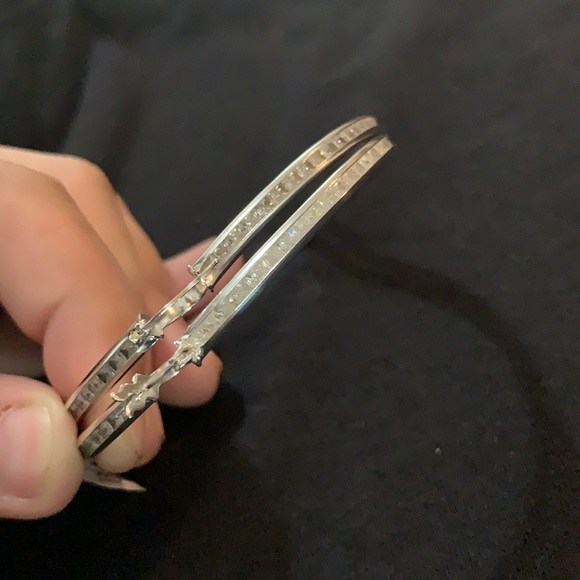 925 sterling silver hoops - Picture 3 of 3